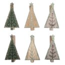 Filz + Holz Weihnachtsbaum auf Klammer, 3x5,2cm, SB-Btl....