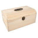 Holz Koffer mit Antikbeschlag, FSC 100%, 24,5x16,5x11,5cm, natur