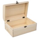 Holz Koffer mit Antikbeschlag, FSC 100%, 24,5x16,5x11,5cm, natur