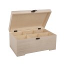 Holz Schatulle m. Einsatz, FSC 100%, 28x18x13,5cm,...