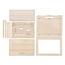 Holz Bausatz Wohnwagen, FSC Mix Credit, 24x24x6,5cm, 13-tlg. , Box 1Set, natur