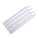 Stabkerze, 2,1cm ø, 19cm in Box 4 Stück, weiß