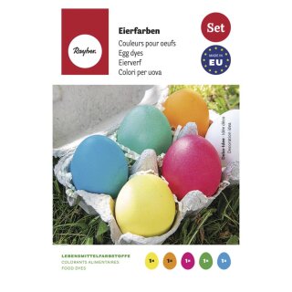 Eierfarben Set mit 5 Farben, Lebensmittel-Farbstoffe, bunt