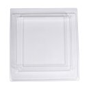 PET Gießform Dekoplatte Quadrat, 25x25x2cm, Rand...