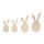 Holz Deko Hase, FSC Mix Credit, 8+10+12cm, sortiert, SB-Btl. 4Stück, natur