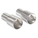 Metall Flaschenkerzenhalter für.Stabkerzen, 2,2/1,8x5cm 2 Stück silber