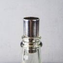 Metall Flaschenkerzenhalter für.Stabkerzen, 2,2/1,8x5cm 2 Stück silber