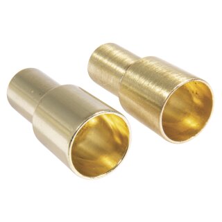 Metall Flaschenkerzenhalter für.Stabkerzen 2,2/1,8x5cm 2 Stück gold