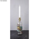 Metall Flaschenkerzenhalter für.Stabkerzen 2,2/1,8x5cm 2 Stück gold