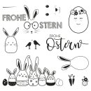 Clear Stamps - Frohe Ostern 102,5x97mm 11 Motive