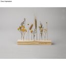 Bastelpackung Trockenblumen Holzleiste, FSC 100%, 22,7x4x17cm