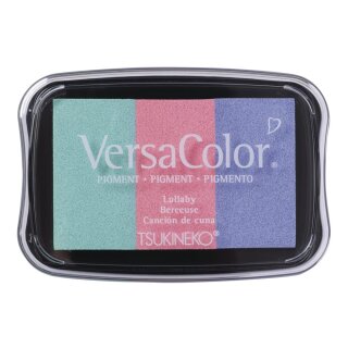 Stempelkissen Versacolor, 3 Farben, Stempelfläche 4,7x7,5cm, pastell