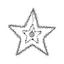 Stempel Star und Sternchen, 7x7cm