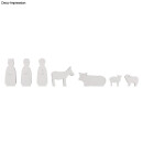 Silikon Gießform Krippe, 2teilige Form mit 11 Formen