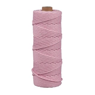 Makramee Garn, 3mm ø, ca. 210g, Rolle 70m, pastellrosa