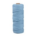 Makramee Garn, 3mm ø, ca. 210g, Rolle 70m, himmelblau