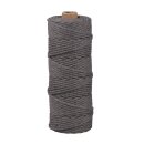 Makramee Garn, 3mm ø, ca. 210g, Rolle 70m, steingrau