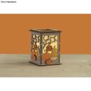 Holz Tischlaterne Kürbis, FSC Mix Credit, 8,5x8,5x11,7cm, 11tlg., 1Set, natur