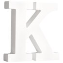 MDF Buchstabe K, FSC 100%, 10,9x2x11cm, weiß