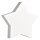 MDF Symbol Stern, FSC 100%, 10,9x2x11cm, weiß