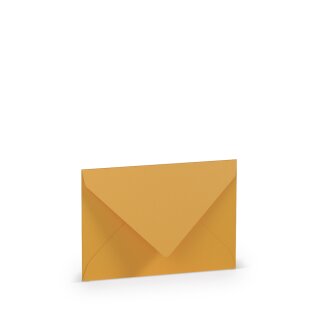 Paperado Umschläge DIN C7,FSC Mix Credit, 81x114mm, 100g/m2, m. SF, Beutel 5Stück, Rössler Nr. 1103007043, ocker