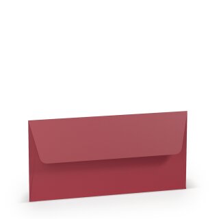 Paperado Umschläge DL, FSC Mix Credit, 110x220mm, 100g/m2, m. SF, Beutel 5Stück, Rössler Nr. 1103002036, kardinalrot