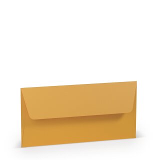 Paperado Umschläge DL, FSC Mix Credit, 110x220mm, 100g/m2, m. SF, Beutel 5Stück, Rössler Nr. 1103002043, ocker