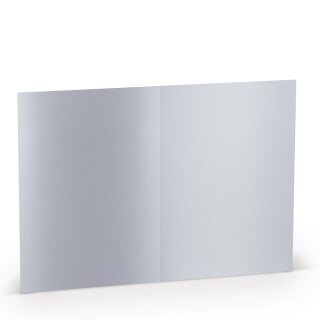 Paperado Karten B6 hd-pl, FSC Mix Credit, 240x169mm, 250g/m2, Beutel 5Stück, Rössler Nr. 1103072302, weiß metallic