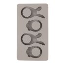 Silikon Gießform "Happy Egg" 14,5x26x2cm, 4 Formen