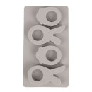 Silikon Gießform "Happy Egg" 14,5x26x2cm, 4 Formen