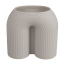 Silikon Gießform Kerze U-Form geriffelt, 8,4x3,9cm, Höhe 8,6cm