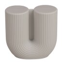 Silikon Gießform Kerze U-Form geriffelt, 8,4x3,9cm, Höhe 8,6cm