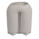 Silikon Gießform U-Form Vase geriffelt, 8,5x3,8x10cm, inkl. 2 Reagenzgläser