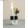 Silikon Gießform U-Form Vase geriffelt, 8,5x3,8x10cm, inkl. 2 Reagenzgläser