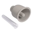 Silikon Gießform Vase fein geriffelt, Boden ø 8,3cm, Höhe 9,5cm, +1 Reagenzglas