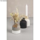 Silikon Gießform Vase fein geriffelt, Boden ø 8,3cm, Höhe 9,5cm, +1 Reagenzglas