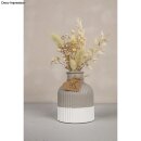 Silikon Gießform Vase fein geriffelt, Boden ø 8,3cm, Höhe 9,5cm, +1 Reagenzglas
