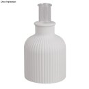Silikon Gießform Vase fein geriffelt, Boden ø 8,3cm, Höhe 9,5cm, +1 Reagenzglas