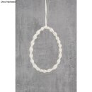 Metallring Ei 20cm, 15x20cm silber Draht