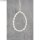 Metallring Ei 20cm, 15x20cm silber Draht