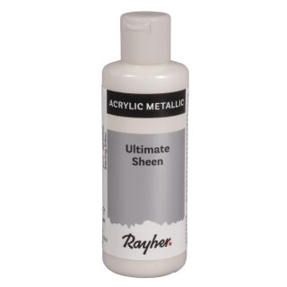 Ultimate Sheen Acrylfarbe, metallic, Flasche 80ml, silber irisierend