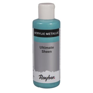 Ultimate Sheen Acrylfarbe, metallic, Flasche 80ml, aquamarin