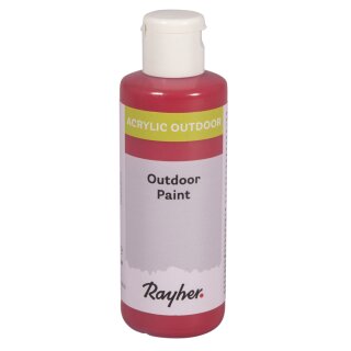 Outdoor Paint Acrylfarbe, Flasche 80ml, klassikrot