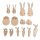 Holz Streuteile Ostern FSC Mix Credit 1,7-6cm sortiert 14 Stück natur
