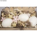 Deko Hühnereier, ausgeblasen, 4,5x5,8cm, Box 6Stück