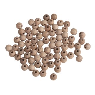 Rohholzperlen, FSC 100%, 8mm ø 78 Stück
