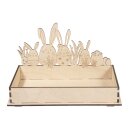 Holztablett Osterhasen, FSC Mix Credit, 20x12x12,5cm 1 Set natur