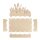 Holztablett Osterhasen, FSC Mix Credit, 20x12x12,5cm 1 Set natur
