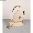 Holz Ei, FSC Mix Credit, 13,8x19,3cm, mit Kordel, SB-Btl. 2Stück, natur