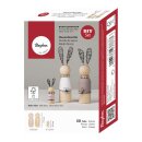 Bastelset Hasenfamilie, FSC 100%, 3,3+7,7cm